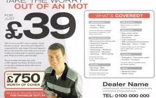 Nissan MOT leaflet inside spread.