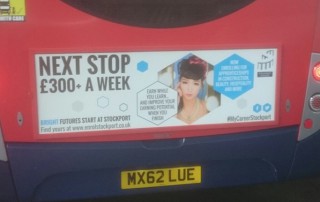 Stockport College bus back