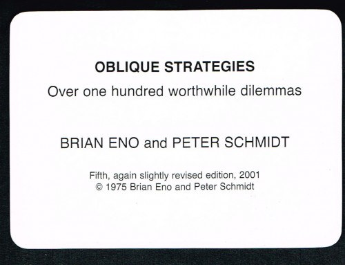 Oblique Strategies