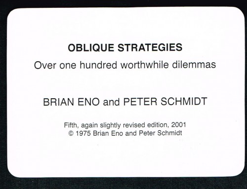 Oblique Strategies